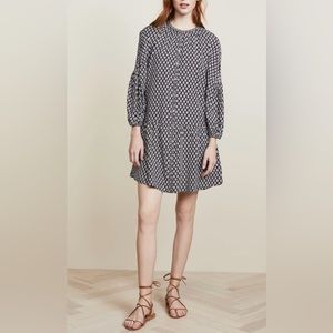 Joie Drop Waist Hagi Black/White Patterned Dress Sz S